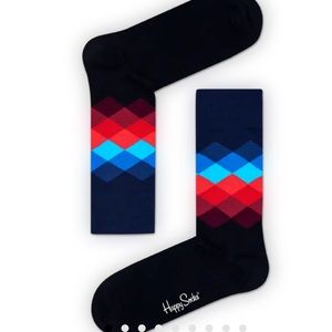 NWT Happy Socks Faded Diamond Socks